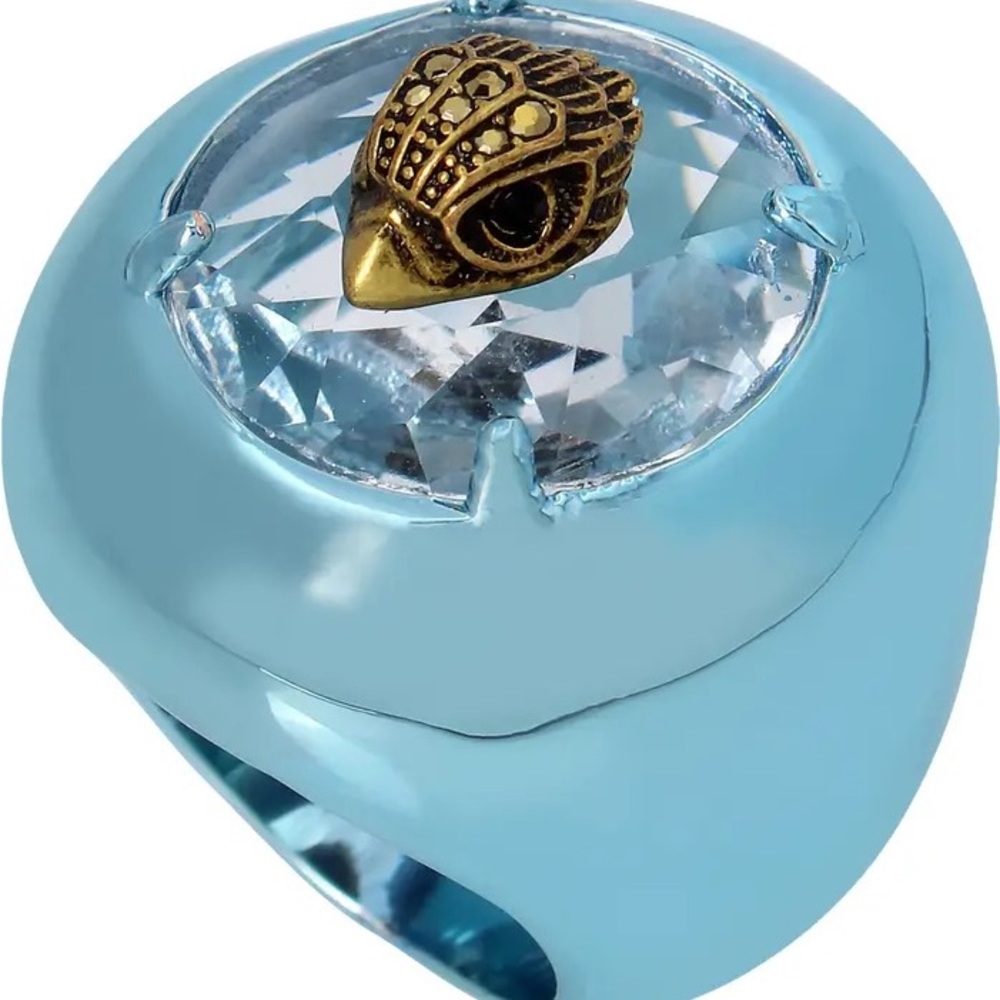 Kurt Geiger London Eagle Head Crystal Stone Cocktail Ring